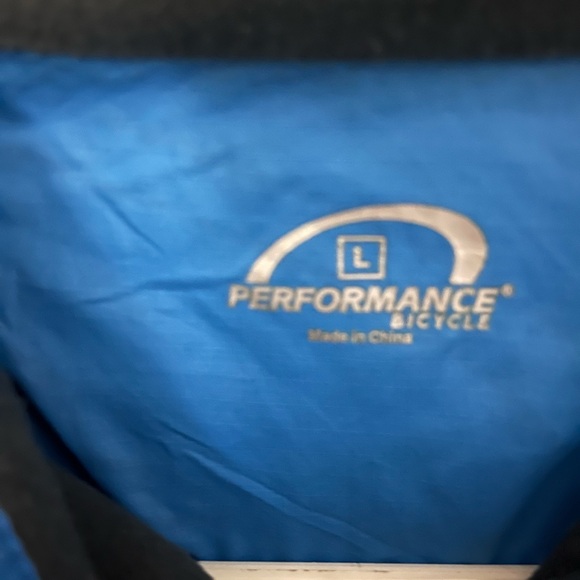 Men's Performance Cycling Lightweight Zip Up Jacket Blue Packable - Picture 4 of 7